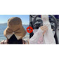 👒 💐 Women's Bowknot Wide Brim Sun Protective Hat – Oversized wide brim blocks UV rays, delicate bow decor, lightweight breathable fabric, ideal for beach, travel & outdoor walking✨