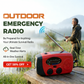 🔋 Multifunctional Portable Solar Emergency Radio – Power Bank, Hand Crank & Weather Alert for Outdoor & Crisis Preparedness ⚡