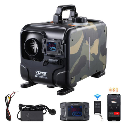 📢📢50% OFF!!⏰8 kW diesel heater, 12 V/24 V all-in-one diesel air heater, Bluetooth app control, remote control and display, CO alarm, rapid heating