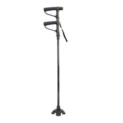 📢📢50% OFF !! ⏰ Dual-Handle Folding Walking Cane with Built-in LED Light & Pivoting Base 🌟