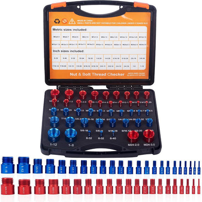 🔧 LIMITED-TIME 50% OFF! 💥 Nut & Bolt Thread Checker Kit – Dual-Sided, Military-Grade, Metric & Imperial ✨
