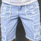 🔥NU 50% KORTING!🔥Gescheurde denim shorts voor heren met gerafelde details