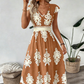 🌸Elegante Jurk met V-hals & Barokprint | Luchtig, Comfortabel & Vrouwelijk