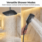 💞50K+ SOLD!💧🌙 50% OFF! Digital Display Shower System – Starry sky LED, built‑in shelf. 4 spray modes, alloy body. Spa at home. ✨🚿
