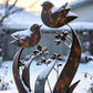 🎁2026 Nieuw binnen 50% KORTING💥🌿 Rustieke Metalen Tuinpaal met Vogel- en Bloemmotief – Decoratief voor Tuin en Pad ✨