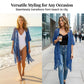 Dames Open-Front Gebreide Cover-Up