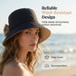 👒 💐 Women's Bowknot Wide Brim Sun Protective Hat – Oversized wide brim blocks UV rays, delicate bow decor, lightweight breathable fabric, ideal for beach, travel & outdoor walking✨
