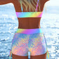 📢📢Laatste dag – 50 % korting!! ⏰Damesbikiniset – topje met strikjes & boyshorts, diverse ontwerpen🩱 Voor op het strand & bij het zwemba