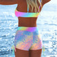 📢📢Laatste dag – 50 % korting!! ⏰Damesbikiniset – topje met strikjes & boyshorts, diverse ontwerpen🩱 Voor op het strand & bij het zwemba