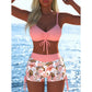 📢📢Laatste dag – 50 % korting!! ⏰Damesbikiniset – topje met strikjes & boyshorts, diverse ontwerpen🩱 Voor op het strand & bij het zwemba