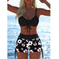 📢📢Laatste dag – 50 % korting!! ⏰Damesbikiniset – topje met strikjes & boyshorts, diverse ontwerpen🩱 Voor op het strand & bij het zwemba