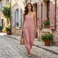 Casual gestreepte jumpsuit met dunne bandjes voor dames