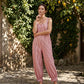 Casual gestreepte jumpsuit met dunne bandjes voor dames
