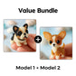 Colorful Beaded 3D Dog Model Kit