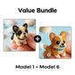 Colorful Beaded 3D Dog Model Kit