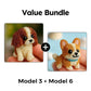 Colorful Beaded 3D Dog Model Kit