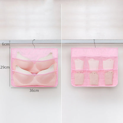 🧦 LIMITED-TIME 50% OFF! ✨ Double-Sided Storage Underwear Hanging Organizer – Transparent Mesh, Rotatable Hook, Space-Saving 👙