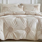 🛏️ ☁️Elegant Pinch Pleat Duvet Cover Set