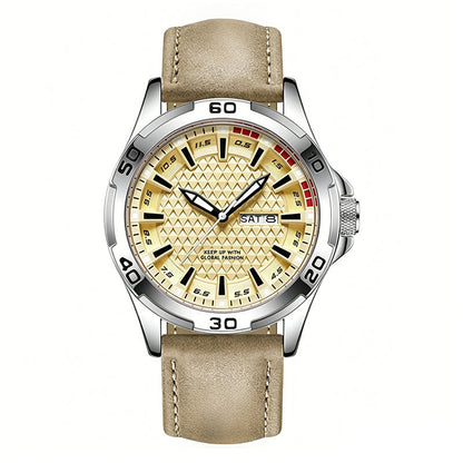 ⏳Time-Limited Special⏰Men's Luminous Quartz 30M Sports Wristwatch – 3D Geometric Dial, Anti-Scratch, Water Resistant ✨
