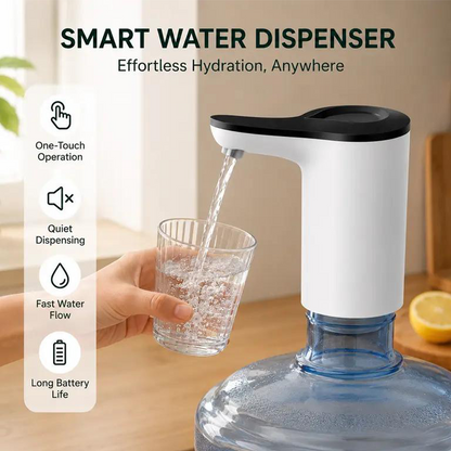 🔋 Battery-powered. One-touch. Leak-free. The smart way to get water from your jug to your glass — no tipping, no mess. 🚰