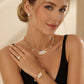 📢📢50% OFF !! ⏰Elegant Rhinestone Jewelry 4-Piece Set