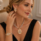 📢📢50% OFF !! ⏰Elegant Rhinestone Jewelry 4-Piece Set