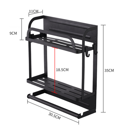 🧲🧲 Cluttered fridge? Not anymore. Magnetic organizer rack — holds spices, utensils, or papers. No drill, no damage. 😌