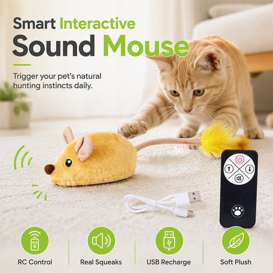🐱 Stop waving the wand. Let the toy do the work. Motion‑activated squeaking plush — your cat plays, you relax.