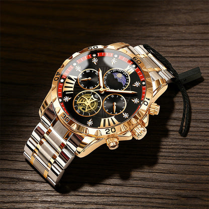 ⌚ 50% OFF NOW! 🌙 Flywheel Quartz Watch – Skeleton Dial, Luminous Glow & 30M Waterproof – Mechanical Style, Precision Timekeeping ✨