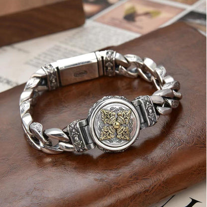 🔘 LIMITED‑TIME 50% OFF! ✨ Vintage Rotating Vajra Bracelet for Men – Retro Texture, Interactive Design, Stylish Gift 🧑