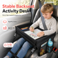 Kids Car Seat Travel Tray Activity Desk with Lap Drawing Board and Baby Stroller Backseat Hanging Storage Organizer Bag