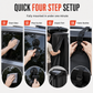 Portable Quick Opening Car Rear Shower Tent Outdoor Camping Single Person Changing Room and Privacy Toilet Tent