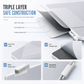 Portable Inkless Magnetic Whiteboard Eye Protection Dust Free Writing Board for Office Student Study and Drawing
