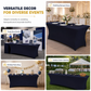 Stretch Tablecloth Elastic Rectangular Table Cover for Weddings Banquets and Meetings