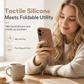 Magnetic Liquid Silicone Phone Case with Matching Kickstand