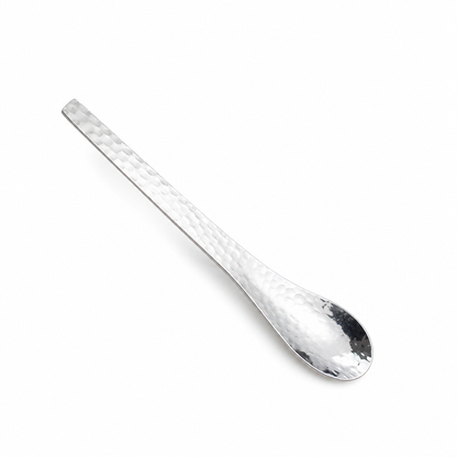 Stainless Steel Hammered Dessert Spoon