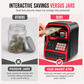 Kids Electronic ATM Piggy Bank Toy with Password Lock Simulated Fingerprint Sensor Card Insertion and Auto Scroll Money Saving Box