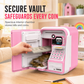 Kids Electronic ATM Piggy Bank Toy with Password Lock Simulated Fingerprint Sensor Card Insertion and Auto Scroll Money Saving Box
