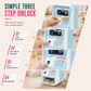 Kids Electronic ATM Piggy Bank Toy with Password Lock Simulated Fingerprint Sensor Card Insertion and Auto Scroll Money Saving Box