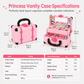 Kids Pretend Play Makeup Kit for Girls Stage Performance Cosmetics and Eyeshadow Toy Set with Carrying Case