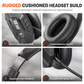Wireless Bluetooth Call Center Headset with ENC Environmental Noise Cancellation and Auto Pairing for Customer Service and Truck Drivers