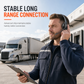Wireless Bluetooth Call Center Headset with ENC Environmental Noise Cancellation and Auto Pairing for Customer Service and Truck Drivers