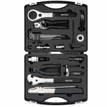 Bicycle Repair Tool Set with Plastic Storage Case