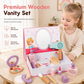 📢📢50% OFF !! ⏰Kids Wooden Pretend Play Makeup and Hair Salon Dressing Toy Set
