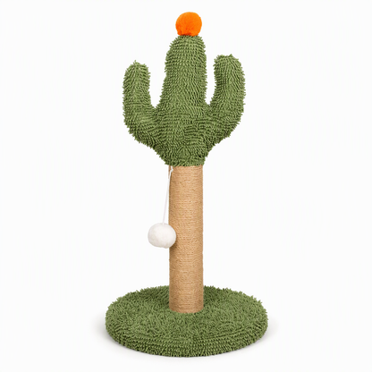 Sisal Cactus Cat Tree with Scratching Posts Condo and Jumping Platform Toy for Cats