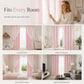 Double Layer Blackout Curtain with Sheer Overlay Grommet Top Window Panel for Bedroom and Kids Room