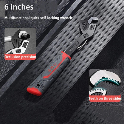 Multi Functional Locking Adjustable Wrench Quick Adjusting Universal Hand Tool