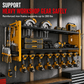 🛠️ 50% OFF NOW! 🔩 Wall-Mounted Power Tool Organizer – Heavy-Gauge Steel, Drill Charging Station & Dual Pegboards – Garage Storage 💪