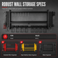 🛠️ 50% OFF NOW! 🔩 Wall-Mounted Power Tool Organizer – Heavy-Gauge Steel, Drill Charging Station & Dual Pegboards – Garage Storage 💪