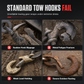 🔗🚙 Forged Steel Tow Hook – 50% OFF! 14-ton breaking strength, dual safety gates, heat-treated 40Cr steel – heavy-duty recovery. 💪